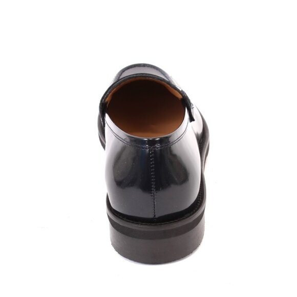 Luca Grossi 484 Navy Blue Patent Leather Classic Loafer Flat Shoe - Picture 5 of 8